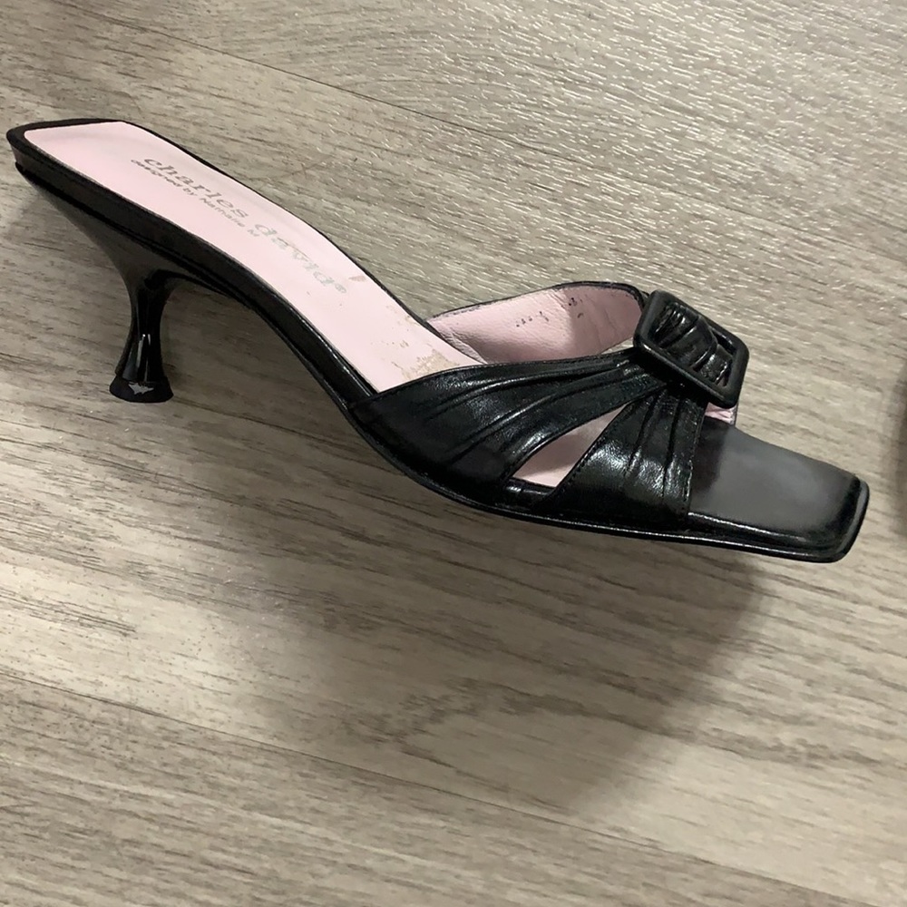 Charles David Size 5 Black Leather Shoes